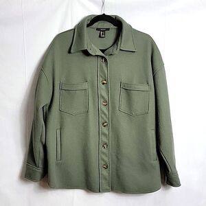 FOREVER 21.. olive green shacket..